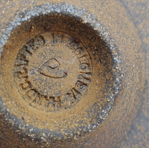 Juan Valdez Rare Handmade Pottery Espresso Cups And Saucers Set of 2 Brown Beige - Picture 8 of 16